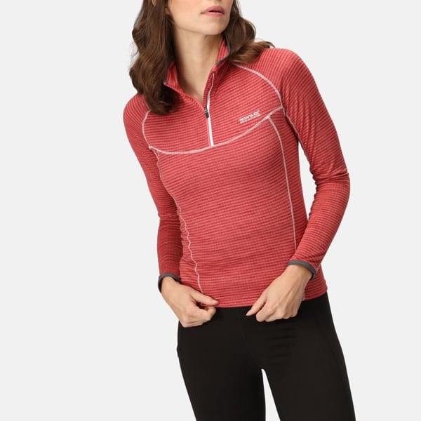 Regatta Yonder Half Zip Women's Quick Drying Running Fleece Top - Mineral Red