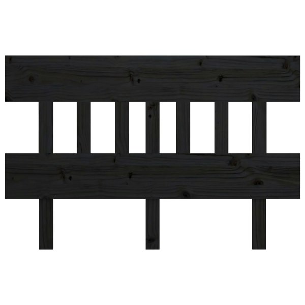Berkfield Bed Headboard Black 163.5x3x81 cm Solid Wood Pine