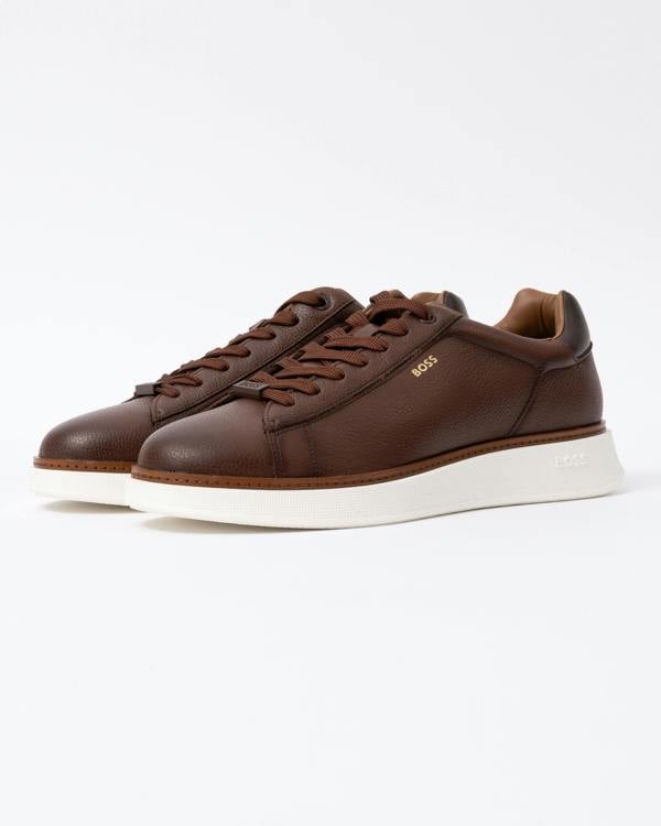 Front of the BOSS Orange Bulton Runn tb Mens Trainers - Medium Brown 210