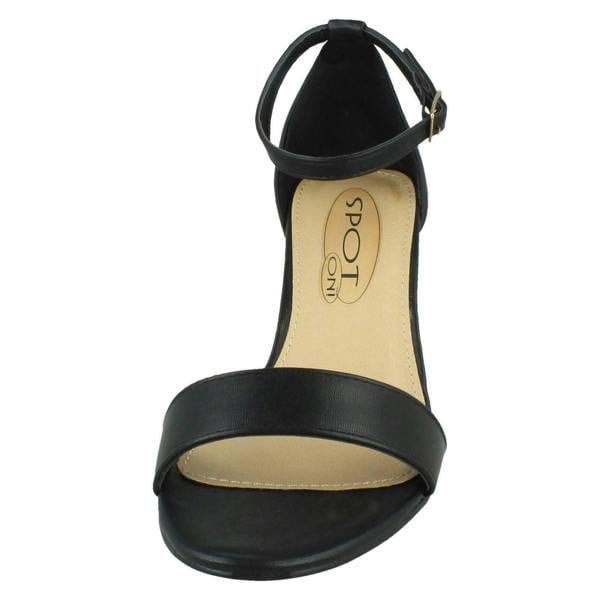 Spot On Ladies Spot On Mid Block Heel Sandals F12012