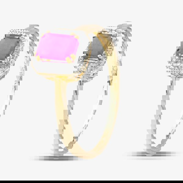 T. H. Baker 9ct Yellow Gold Ruby Cluster Ring DR1619YRU