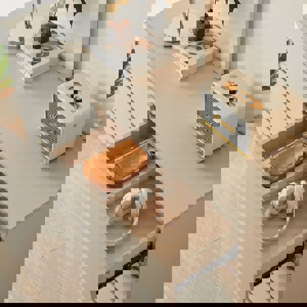 Salome Drawer Cabinet, White-Rit Concept-Rit Concept