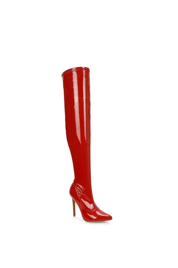 XY LONDON Over The Knee Thigh High Heeled Boots With Zip