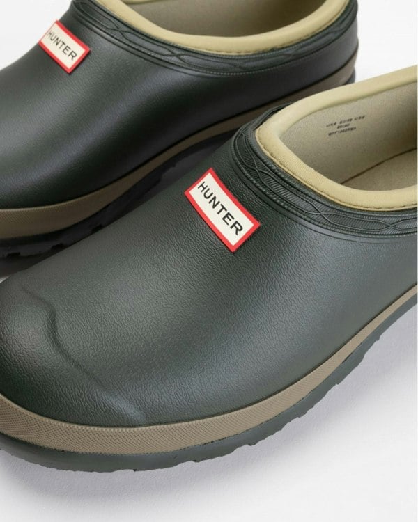 Hunter Gardener Womens Clog - Dark Olive/Clay