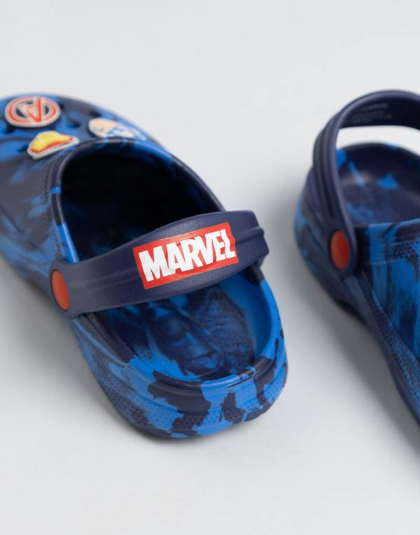 Marvel Avenger Boys Blue Multi Character Clogs