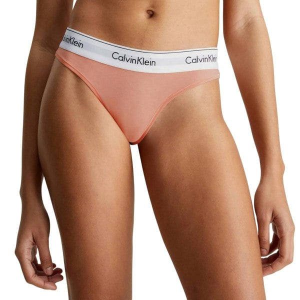 Calvin Klein Womens Modern Cotton Thong - Pink