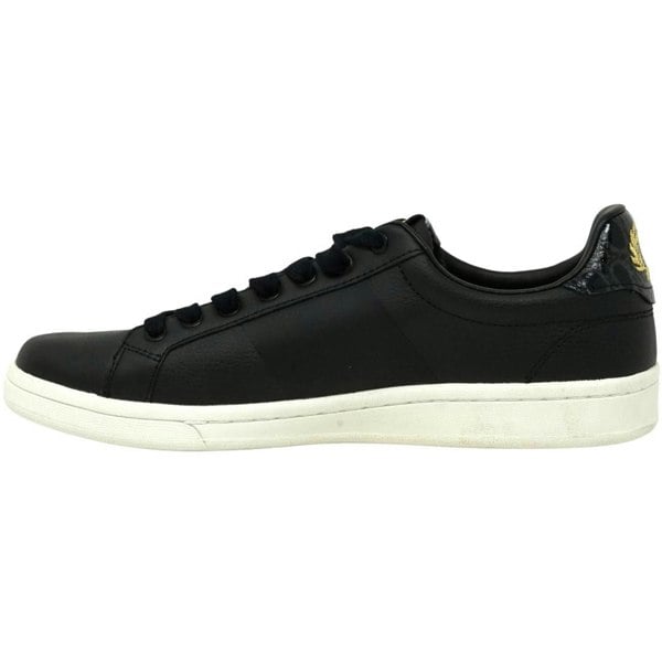 Fred Perry B1271 102 Black Leather Trainers