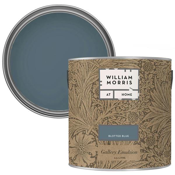 William Morris At Home Blotted Blue Gallery Emulsion 2.5L Emulsion Paint