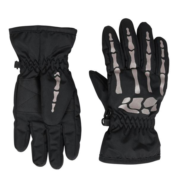 Mountain Warehouse Childrens/Kids Water Resistant Skeleton Gloves - Black - 