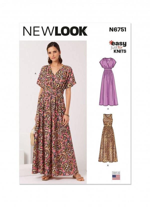 New Look Sewing Pattern 6751, Dresses for Women, 10-12-14-16-18-20-22 - Easy