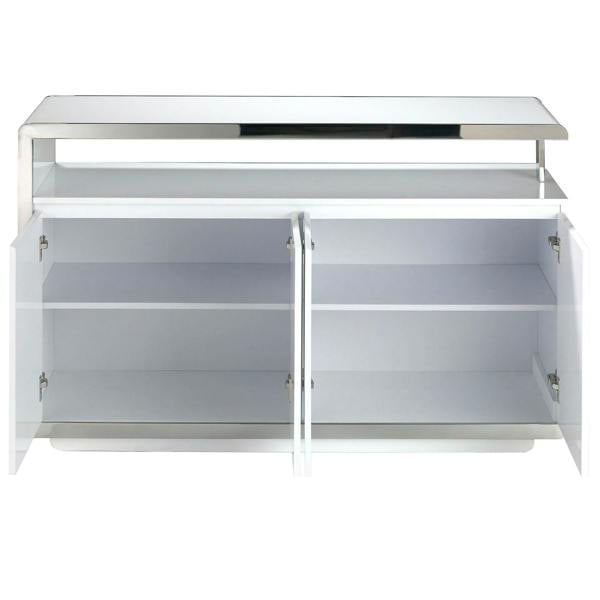 Angel Cerdá Sideboard White Wood and Chromed Steel BASE 3055