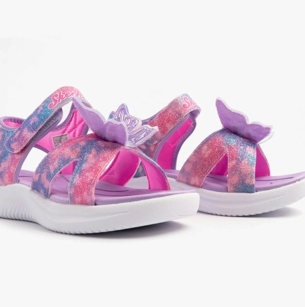 Skechers JUMPSTERS - BUTTERFLY BRIGHTS Girls Sandals Lavender/Multi