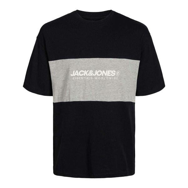 Jack And Jones Mens Colour Block Drop Shoulder T-Shirt - Black - 