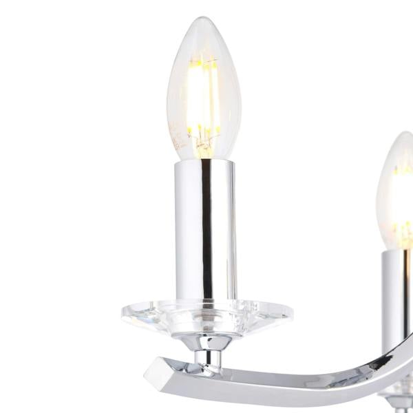 Pagazzi Lighting Morden 3 Light Polished Chrome Semi Flush Ceiling Light