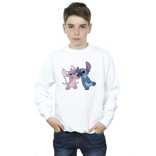 Disney Boys Lilo & Stitch Kisses Sweatshirt - White