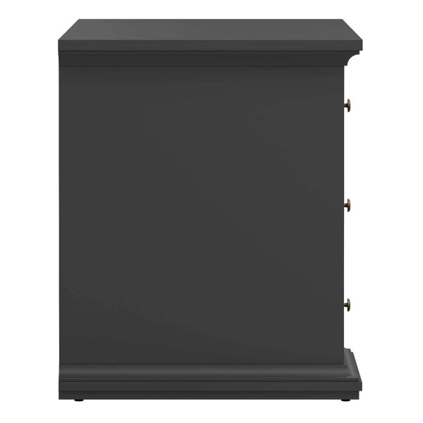 Wyld Haus Osaka Farmhouse Dark Grey Wooden Desk 3 Drawers