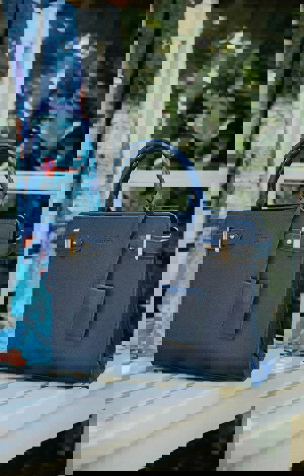 Alie Street London Derby Handbag (Navy Blue)