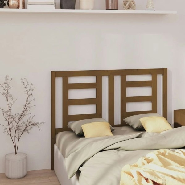 Berkfield Bed Headboard Honey Brown 146x4x100 cm Solid Wood Pine