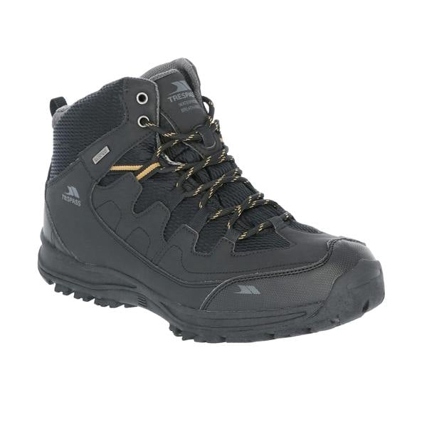 Trespass Mens Finley Waterproof Walking Boots - Black - 