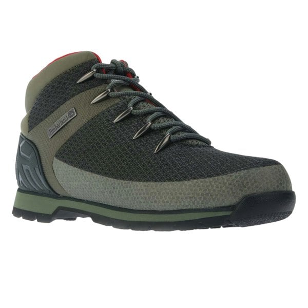 Timberland Mens Euro Sprint Leather Mid Cut Waterproof Hiking Boots - Green
