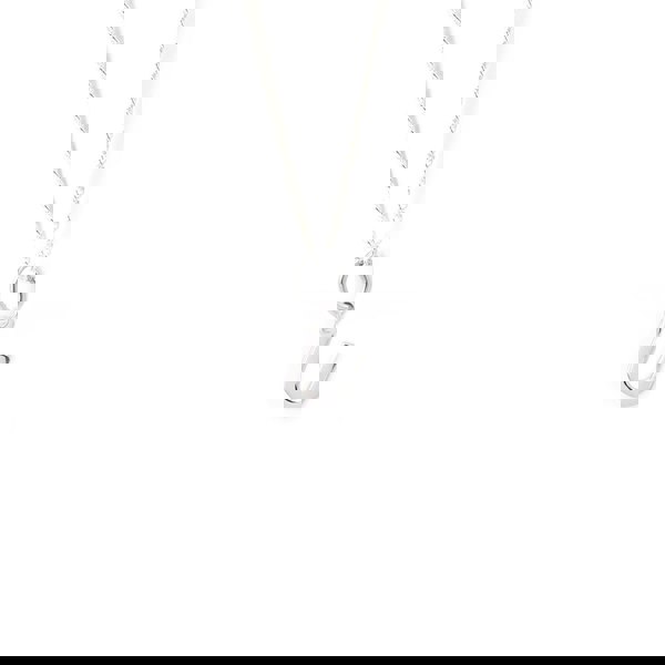 Say It With Dainty Block Initial Necklace - Sterling Silver