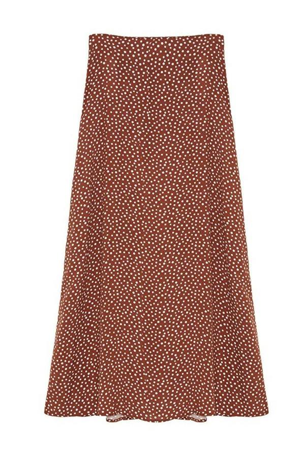 WOVCOR Patterned Bell-Shaped Skirt