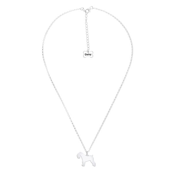 Mylee London Kerry Blue Terrier Silhouette Silver Necklace - Personalised