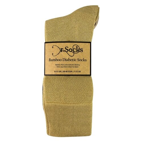 Dr.Socks 4 Pack Mens Bamboo Diabetic Socks Soft Breathable Non Binding Socks