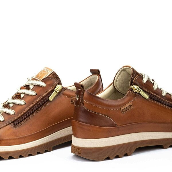 Pikolinos Women’s Brandy Brown Leather Laces & Zipper Trainers - Vigo