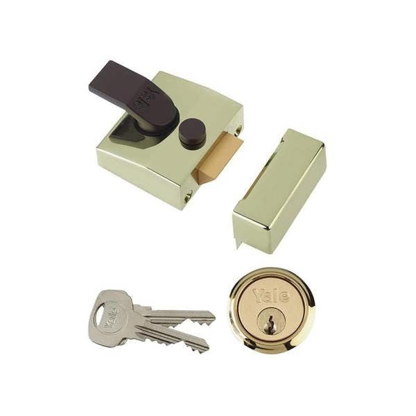 Yale Locks 85 Series Deadlocking Nightlatch - Brasslux, Chrome or Dark Metal Grey (DMG) - 