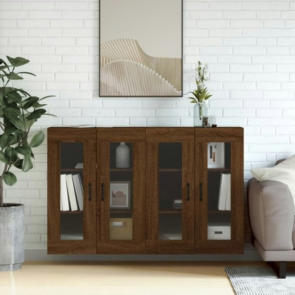 Berkfield Wall Mounted Cabinets 2 pcs Brown Oak Engineered Wood