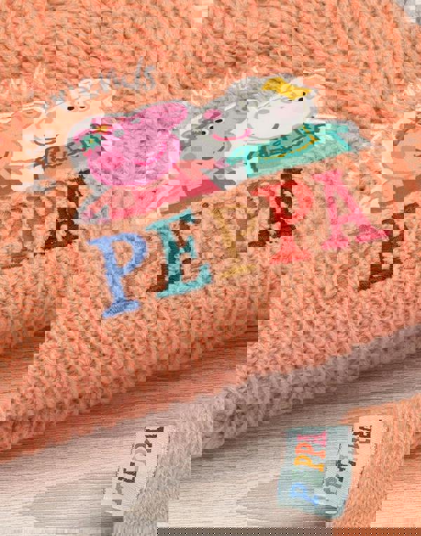 Peppa Pig Girls Orange Beanie and Gloves Set (One Size)