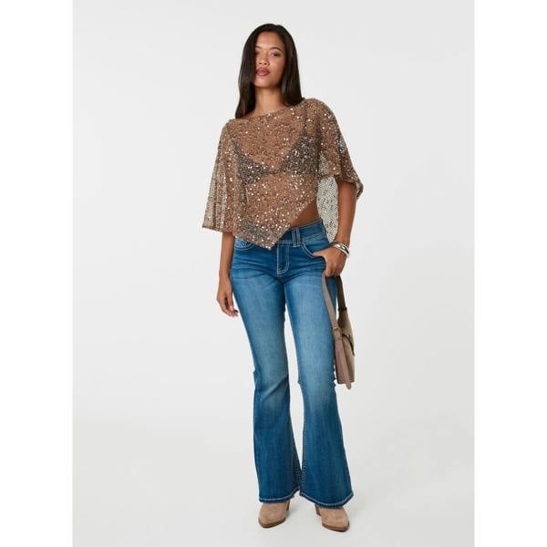 Pink Vanilla Sequin Knit Cape