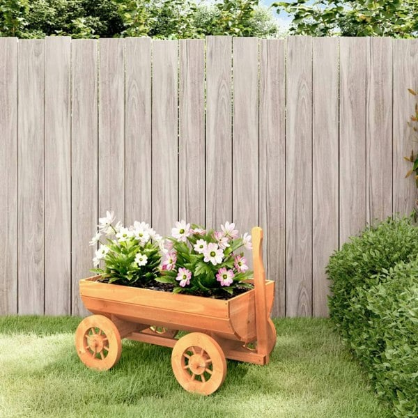 Berkfield Decorative Wagon 70x43x54 cm Solid Wood Fir