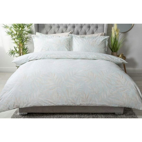 Belledorm Clara Leaves Duvet Cover Set - Duck Egg