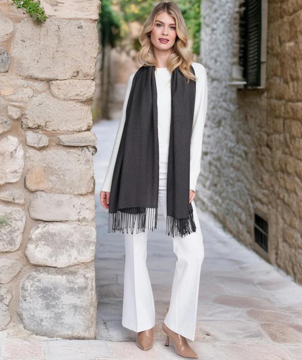 Pia Rossini Pia - Italian Pashmina - Grey