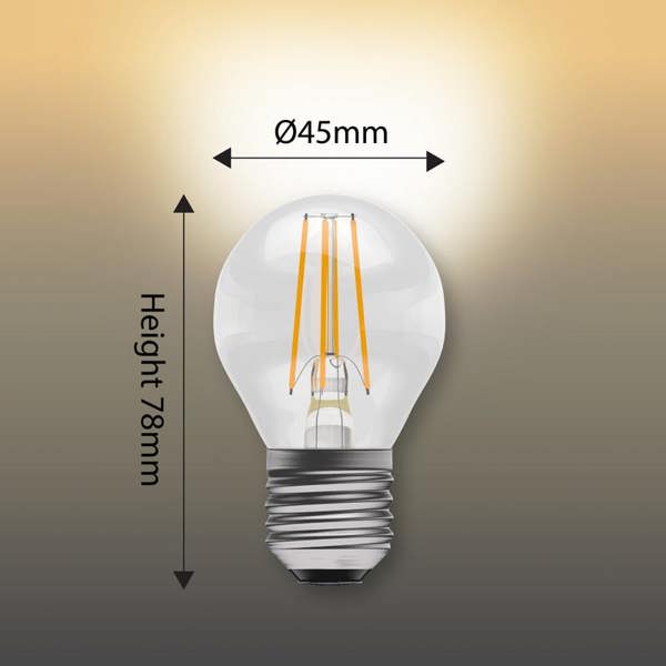 BELL Lighting Dimmable E27 LED Filament Golf Ball 4.7W Light Bulb