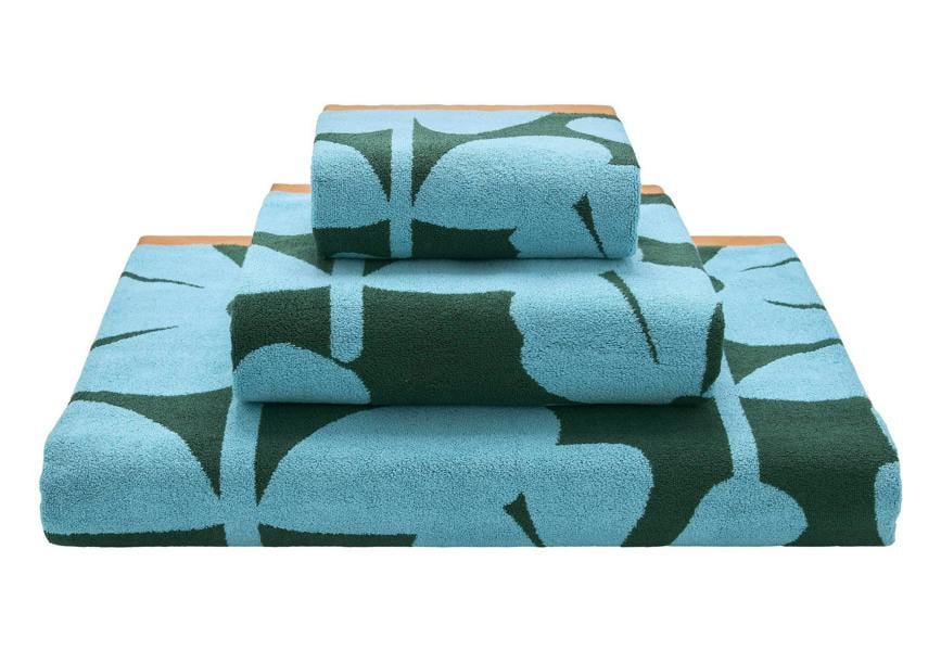 Orla Kiely Wildflower Blue Lagoon Hand Towel 50x90cm