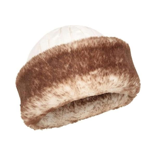 Mountain Warehouse Womens/Ladies Faux Fur Winter Hat - Cream - 