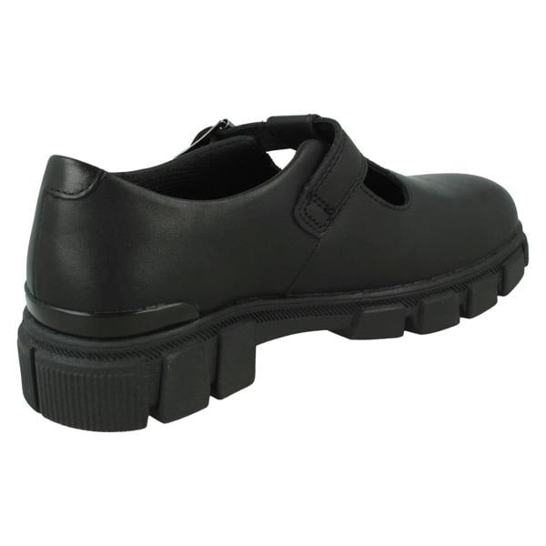 Clarks Girls Clarks Chunky Sole T-Bar School Shoes Evyn Bar K
