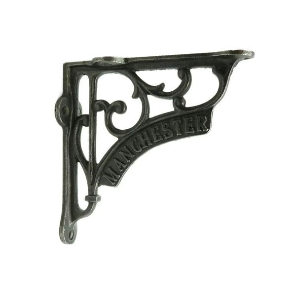 Pair of Antique Cast Iron 'Manchester' Victorian Style Shelf Brackets 