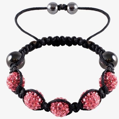 T. H. Baker Shamballa Style Pink Crystal Bracelet ZJ969344