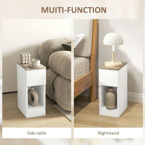 Wyld Haus Taro Set Of 2 White Modern Bedside Tables With Storage