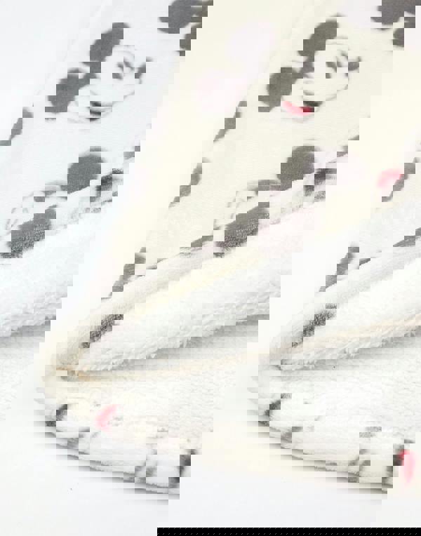 Disney Womens Beige Mickey Mouse Blanket Hoodie (One Size)