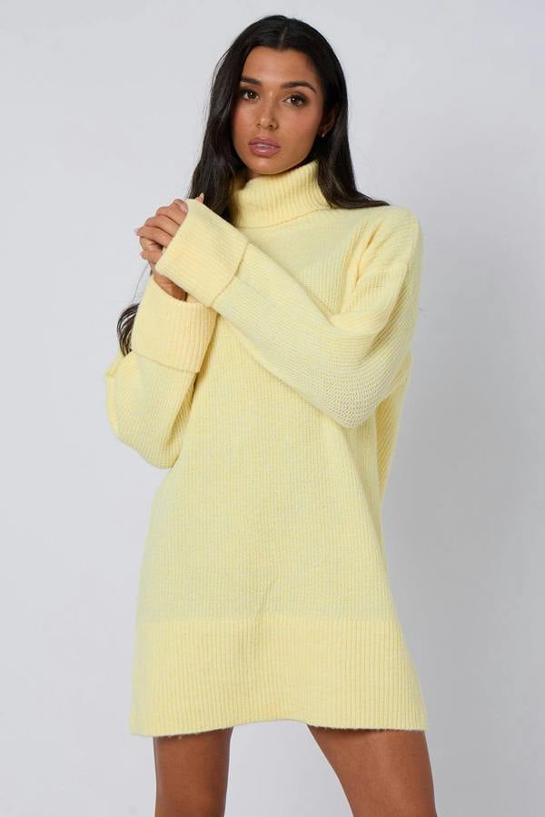 Urban Bliss Lemon Roll neck mini dress