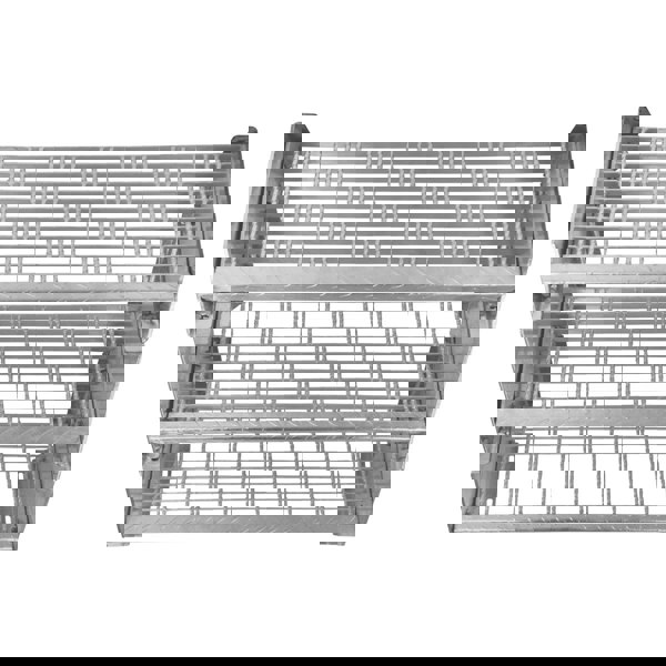 Monstershop Adjustable 2 Section Galvanised Staircase - 900mm Wide