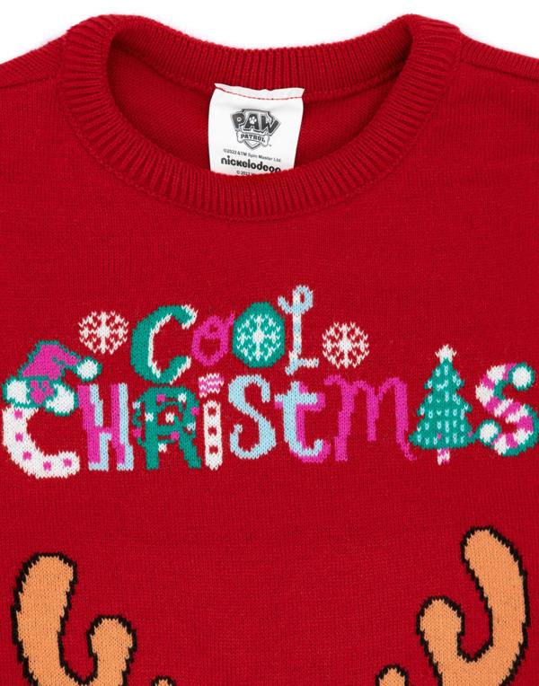 Paw Patrol Girls Red Skye Christmas Jumper