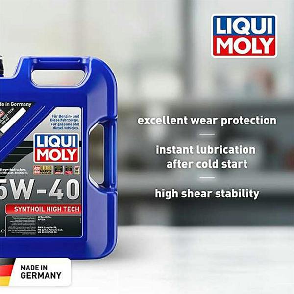 Liqui Moly Synthoil High Tech 5W-40 Fully Synthetic Engine Oil ACEA A3 B4 5L