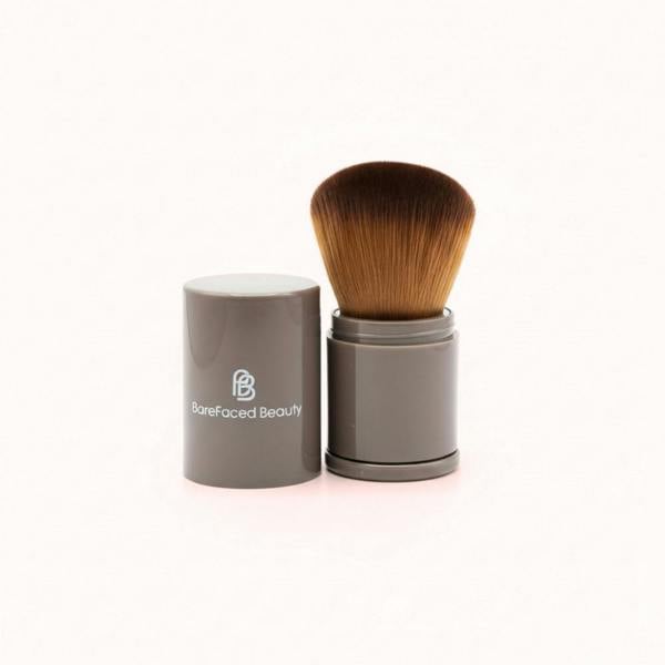 BareFaced Beauty Retractable Kabuki Brush – Vegan Mineral Foundation Brush