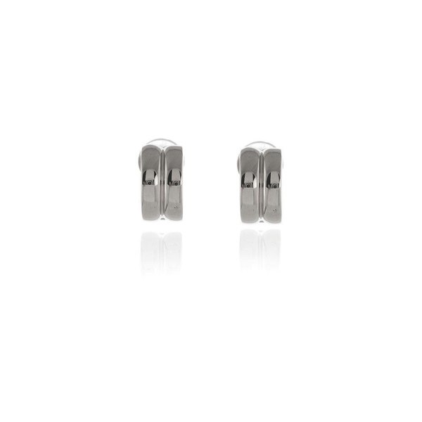 Cachet London Suzy Polished Silver Clip On Earrings